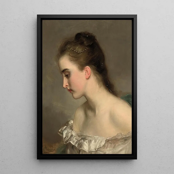 La débutante - Gustave Jean Jacquet — inramlat konstverk på väggen