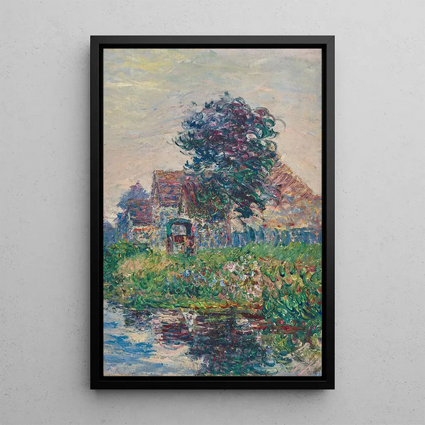 Bord de la rivière - Gustave Loiseau — inramlat konstverk på väggen