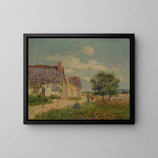 Chaumière au Vandreuil - Gustave Loiseau — inramlat konstverk på väggen