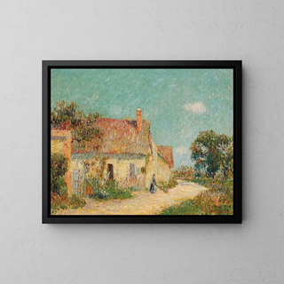 ett torp i Normandie - Gustave Loiseau — inramlat konstverk på väggen