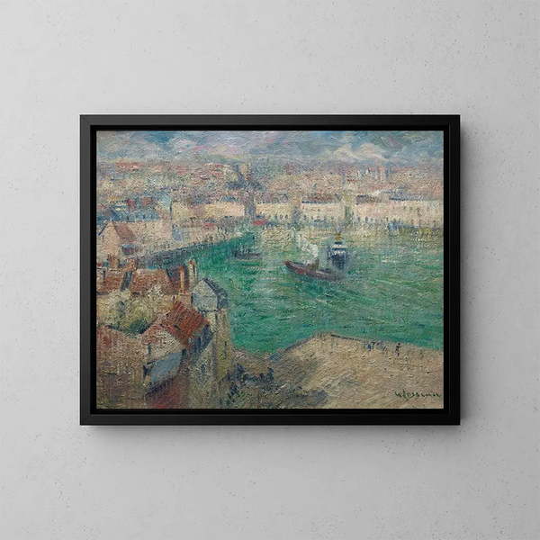 Dieppe - Gustave Loiseau — inramlat konstverk på väggen