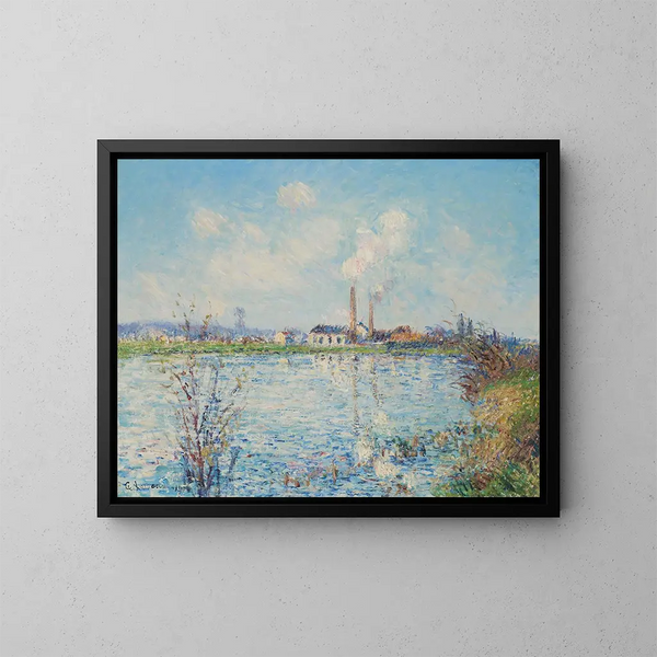 Fabrique des bords de l'Oise - Gustave Loiseau — inramlat konstverk på väggen