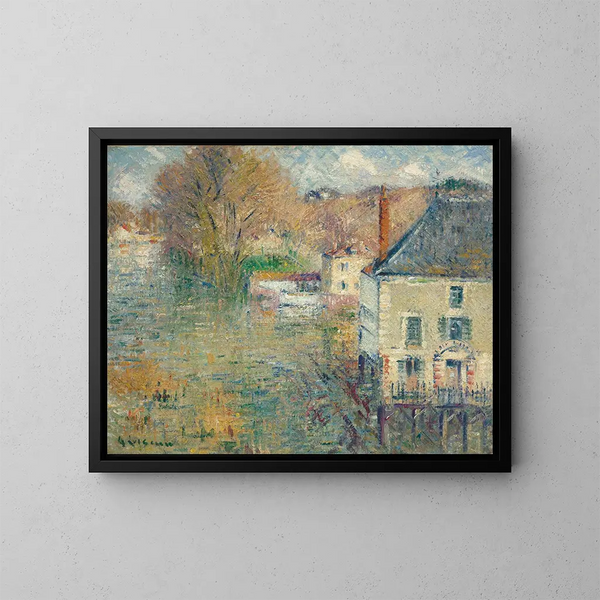 Översvämning i Giverny - Gustave Loiseau — inramlat konstverk på väggen