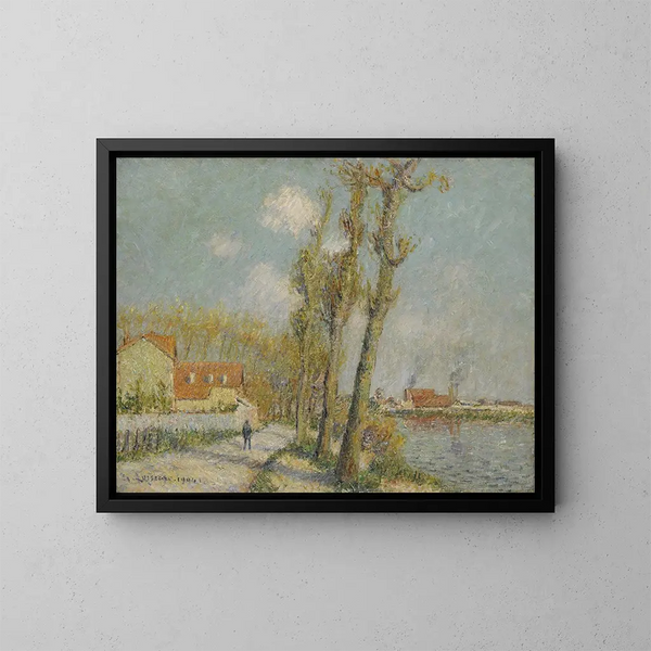 L'Oise à Pontoise - Gustave Loiseau — inramlat konstverk på väggen