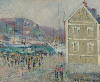 Le Bassin Berrigny à Fécamp - Gustave Loiseau — vy av konstverket