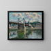 Le Pont suspendu Delbeuf - Gustave Loiseau — inramlat konstverk på väggen