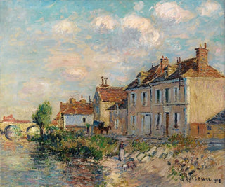 Le Quai Saint-Martin, Auxerre - Gustave Loiseau — vy av konstverket