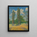 Les Peupliers - Gustave Loiseau — inramlat konstverk på väggen