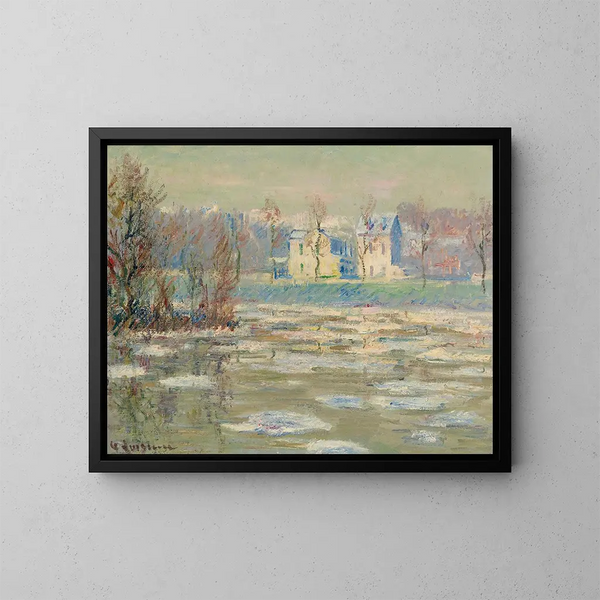 Loise i vinter - Gustave Loiseau — inramlat konstverk på väggen