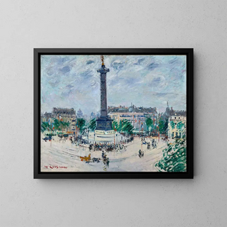 Place de la Bastille - Gustave Loiseau — inramlat konstverk på väggen