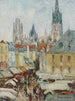 Rue de l'Épicerie, Rouen - Gustave Loiseau — vy av konstverket
