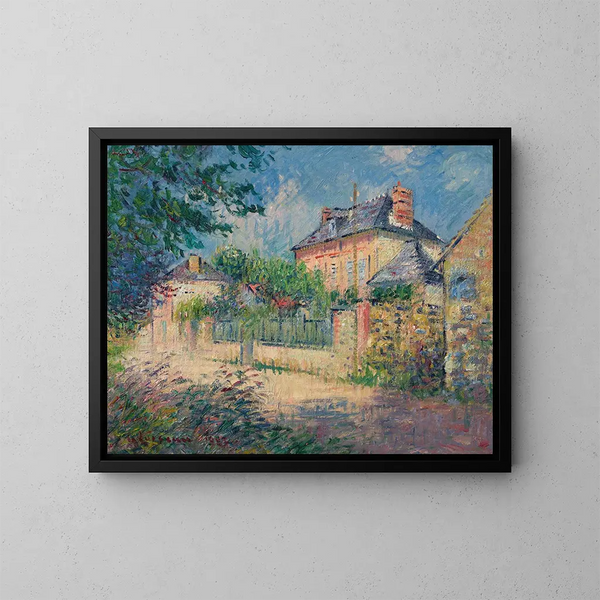 Rue de village - Gustave Loiseau — inramlat konstverk på väggen