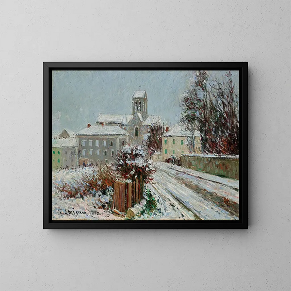 La neige à Auvers-sur-Oise - Gustave Loiseau — inramlat konstverk på väggen