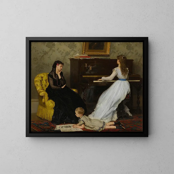 Pratique - Gustave Léonard de Jonghe — inramlat konstverk på väggen