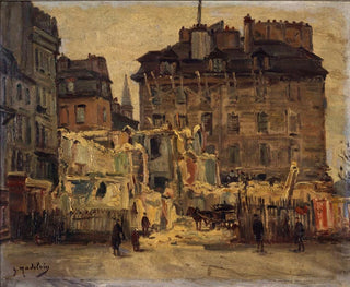 Gustave Madelain - Dmolition de la rue de lHteldeVille angle de la rue des NonnainsdHyres.webp