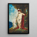 kvinna och enhörning - Gustave Moreau — inramlat konstverk på väggen