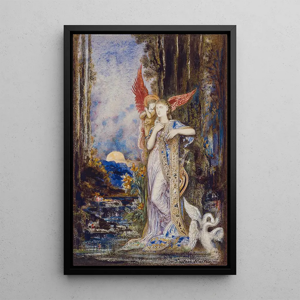 L'Inspiration - Gustave Moreau — inramlat konstverk på väggen
