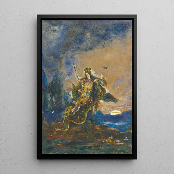 La Foi - Gustave Moreau — inramlat konstverk på väggen