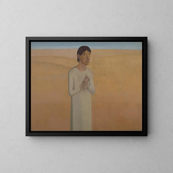 Kristus i öknen - Gustave Van de Woestijne — inramlat konstverk på väggen