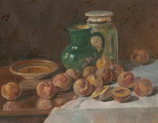 Flicka med rosor - Gustav Adolf Obendorf — vy av konstverket