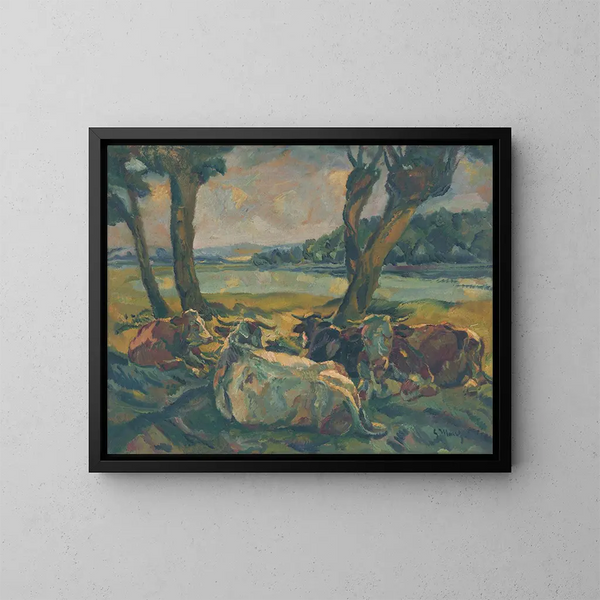 Vaches au repos - Gustav Mahler — inramlat konstverk på väggen