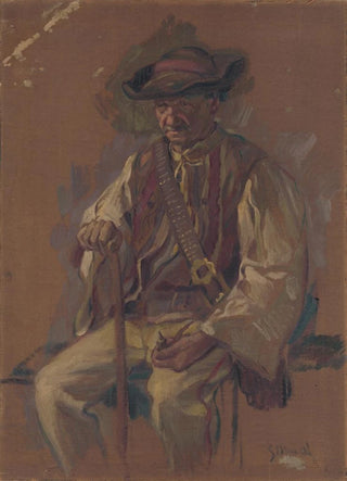 Gustv Mall - Portrait of a Standing Man in a Folk Costume.webp