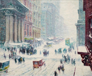 Fifth Avenue på vintern - Guy Carleton Wiggins — vy av konstverket