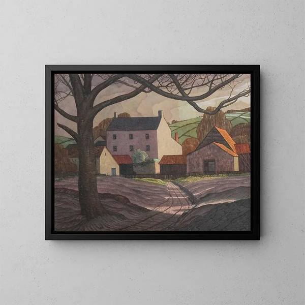 Ferme magenta, Monmouthshire - Guy Kortright — inramlat konstverk på väggen