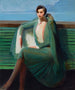 Dame au manteau Mme Charles E. Fern Bedaux - Guy Pène du Bois — vy av konstverket