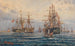 kejsare Franz Joseph I ombord på skeppet casematt Archiduc Albrecht - György Greguss — vy av konstverket