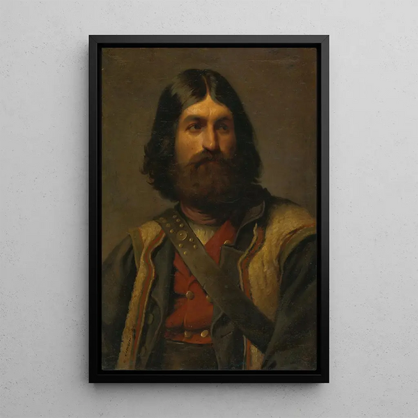 Portrait av en man - Gyula Benczúr — inramlat konstverk på väggen