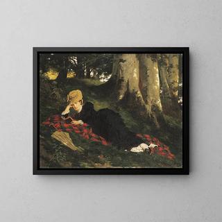 Gyula Benczr - Woman Reading in a Forest.webp