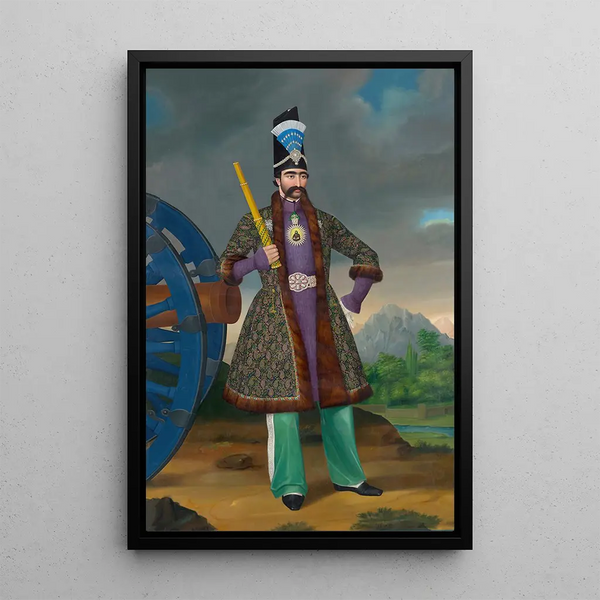 Le Chah de Perse Naser al-Din Shah - Hakob Hovnatanjan — inramlat konstverk på väggen