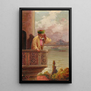 Halid Naci - Prayer In Cihangir With The Hagia Sofia In The Distance.webp