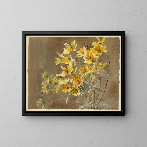 gult och orange blommor - Hannah Borger Overbeck — inramlat konstverk på väggen