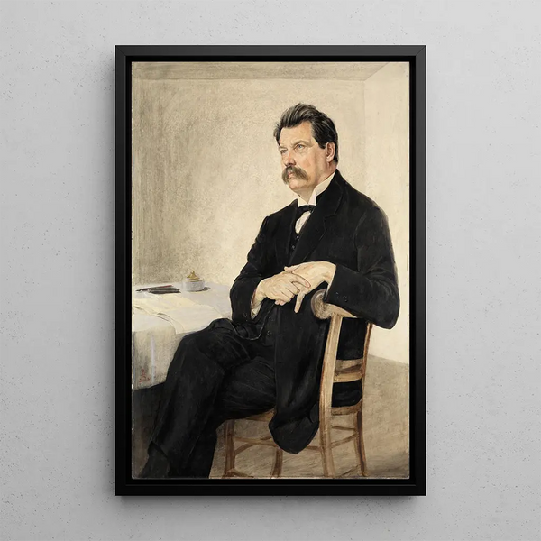 Portrait d'Albert Schweitzer - Hans Adolf Bühler — inramlat konstverk på väggen