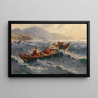 Hans Andreas Dahl - Strmische berfahrt am Fjord.webp