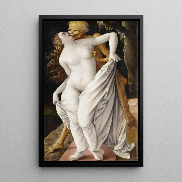 La Mort et la Femme - Hans Baldung — inramlat konstverk på väggen