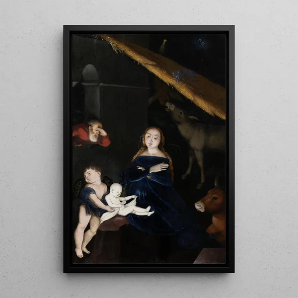 La Nativité - Hans Baldung — inramlat konstverk på väggen