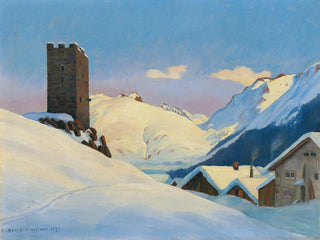 Hans Beat Wieland - Winter Landscape Near Hospental.webp