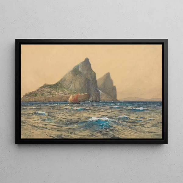 Hans Bohrdt - Blick auf Gibraltar von Bord der Hohenzollern.webp