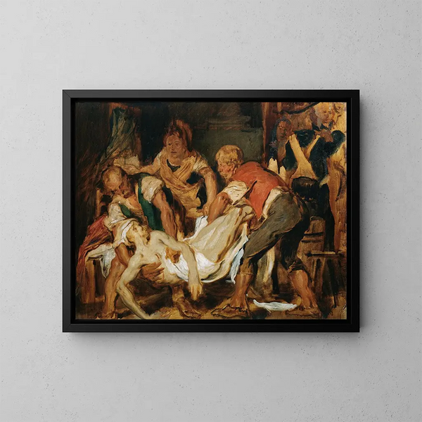 Le sauvetage du corps de Jean-Paul Marat - Hans Canon — inramlat konstverk på väggen