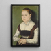Portrait av en kvinna - Hans Cranach — inramlat konstverk på väggen