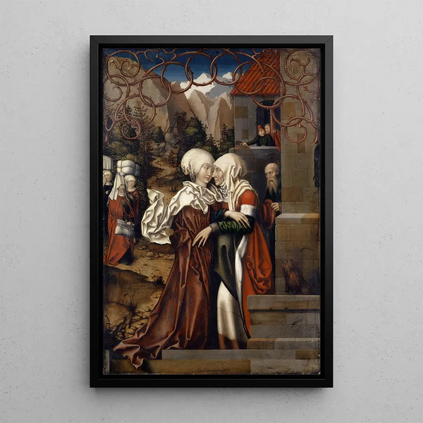 La Visitation - Hans Fries — inramlat konstverk på väggen