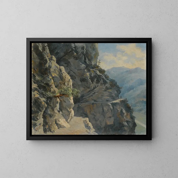 Le Frstensteig au Liechtenstein - Hans Gantner — inramlat konstverk på väggen