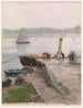 Jetée de Trovemünde - Hans Gude — vy av konstverket