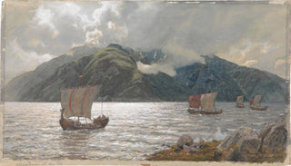 Hans Gude - Viking Ships.webp