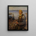 Le vieux pêcheur - Hans Heyerdahl — inramlat konstverk på väggen