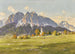 Obergrainau med Zugspitze och Waxenstein - Hans Maurus — vy av konstverket