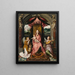 Vierge à l'Enfant - Hans Memling — inramlat konstverk på väggen
